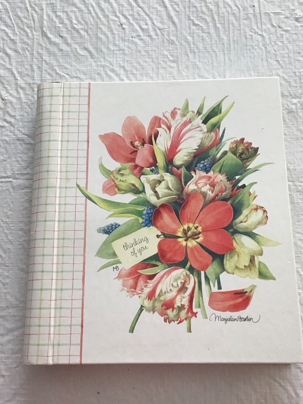 Hallmark Floral Bouquet Notebook in Red, Green, Pink, White ##